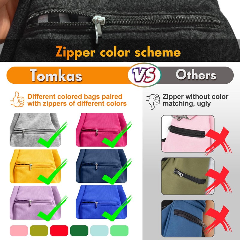 Tomkas Small Dog Sling Carrier - Zipper Pocket & Adjustable Strap - for 3-10 lbs Pets(Light Purple) - Image 4